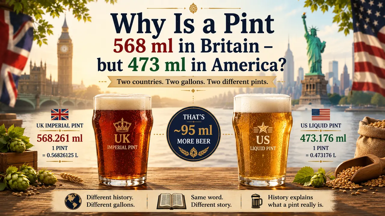 Why Is a Pint 568 ml in Britain — but 473 ml in America?